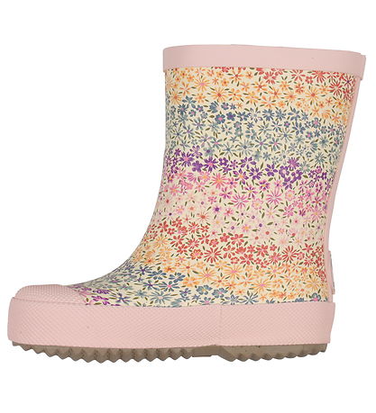 Wheat Rubber Boots - Muddy - Rainbow Flowers