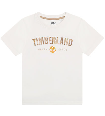 Timberland Stuttermabolur - Hvítt