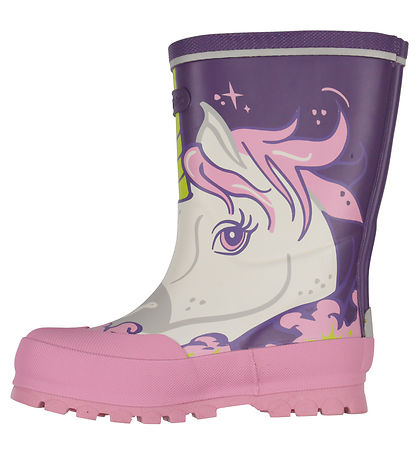 Viking Rubber Boots - Jolly - Purple/Multi w. Unicorn