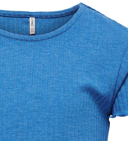Kids Only Stuttermabolur - KogNella - Rib - Noos - franska Blue