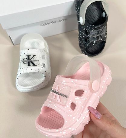 Calvin Klein Sandals Comfy White w. Black KW IS