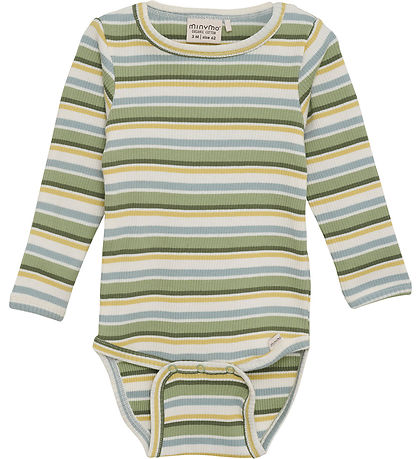 Minymo Bodysuit l/s - Rib - Reseda