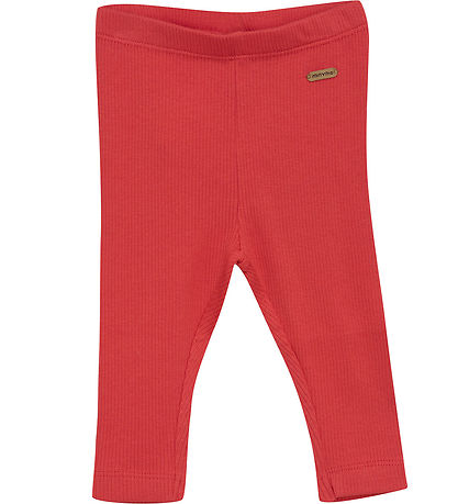 Minymo Leggings - Rib - Tómatmauk