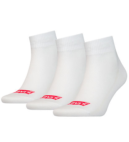 Levis Socken - 3er-Pack - Mid Cut - Weiß