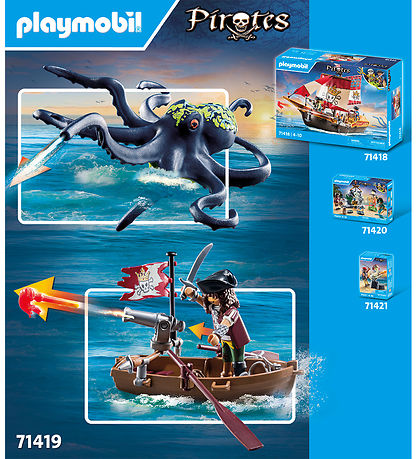 Playmobil Pirates - Kampen mot jättebläckfisken - 71419 - 44 Del