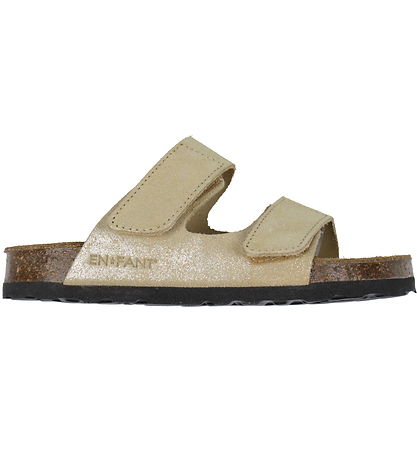 En Fant Sandalar - Nubuck - Champagne Drapplitað