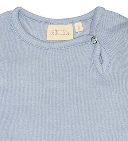 Petit Piao Bodysuit l/s - Rib - Modal - Spring Blue