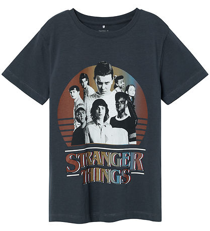 Name It Stuttermabolur - NkmFritz Stranger Things - India Ink