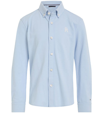Tommy Hilfiger Hemd - Monogram Stretch - Breezy Blue