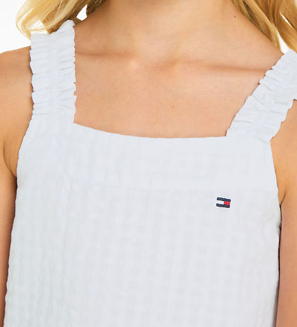 Tommy Hilfiger Topp - Seersucker Gingham - Vit