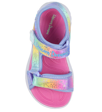 Skechers Sandals w. Lights - S Lights Unicorn Dreams - Blue/Mult