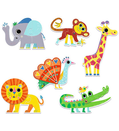 Djeco Jigsaw Puzzle - 6 pcs - Wild DYR