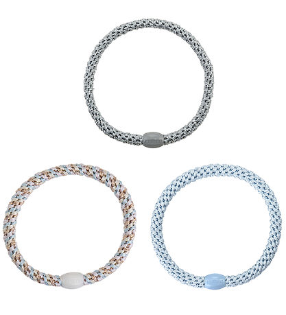 Kknekki Elastic Hair Bands - Slim - 6-Pack - Blue