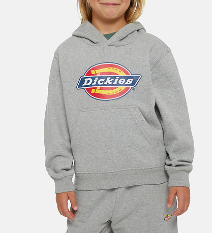 Dickies Hoodie - Youth Logo - Heather Gray