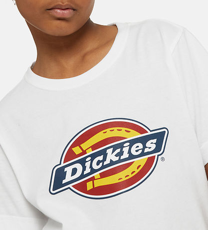 Dickies Stuttermabolur - Ungmenni Lógó - Hvítur