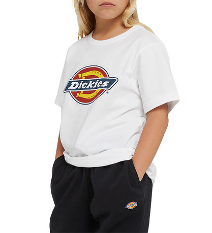 Dickies Stuttermabolur - Ungmenni Lógó - Hvítur