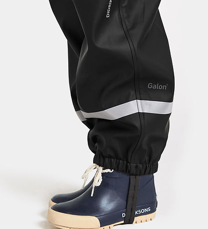 Didriksons Regnbuxur M. axlaböndum - PU - Splashman - Svart