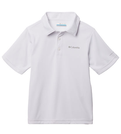 Columbia Stuttermabolur - Gönguferð Polo - White