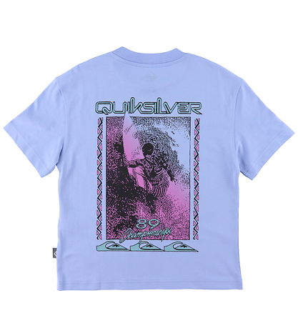 Quiksilver Stuttermabolur - Aftur Flash SS - Ljósblár