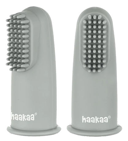 Haakaa Fingerzahnbürsten - 2er-Pack - Suva Grey