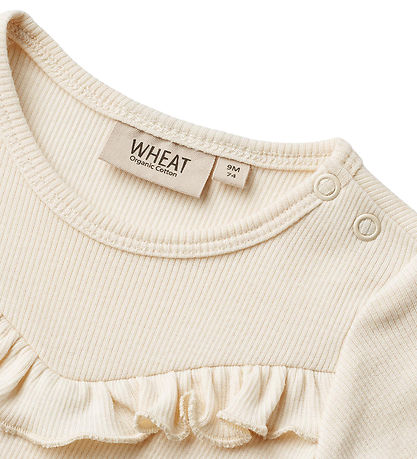 Wheat Bodysuit s/s - Rib - Edith - Cream