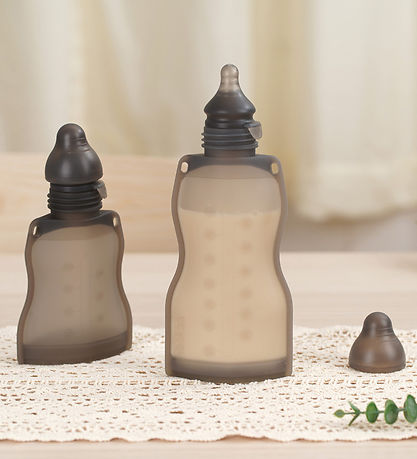 Haakaa Flaschensauger für Silikontasche - 2er-Pack - Schwarz