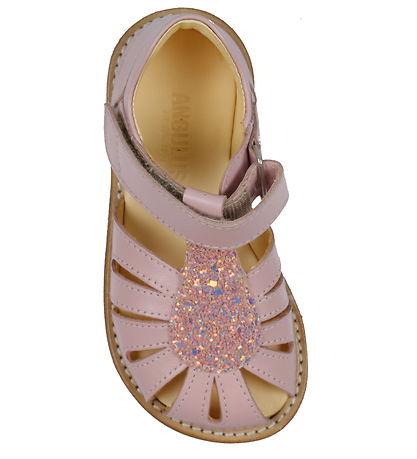 Angulus Sandals - Pale Rose/Rose Glitter