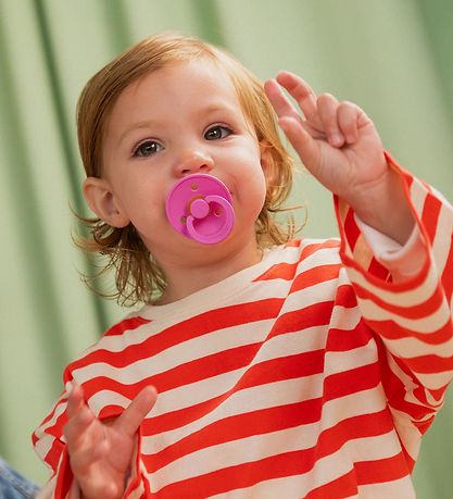 BIBS Colour Pacifiers - 2-Pack - Size 1 - Round - Bubblegum/Peri