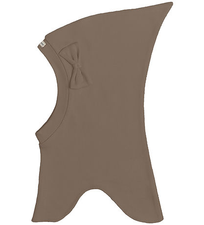 Racing Kids Balaclava - Single Layer - Mountain Taupe w. Bow