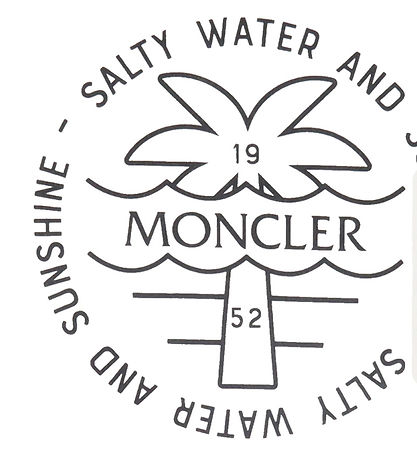 Moncler Stuttermabolur - Hvítur M. Svart