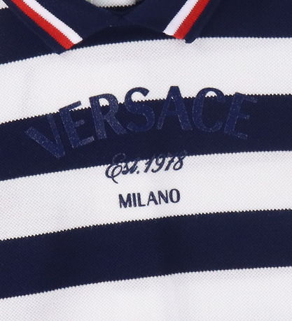 Versace Polo/Shorts - Navy/Weißer Streifen