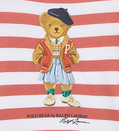Body m/c Polo Ralph Lauren - Rouge/Blanc à Rayures av. Peluche