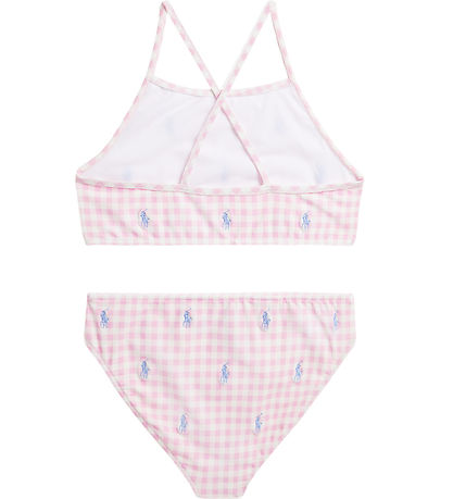 Polo Ralph Lauren Bikini - Pink/Weiß Kariert m. Logos