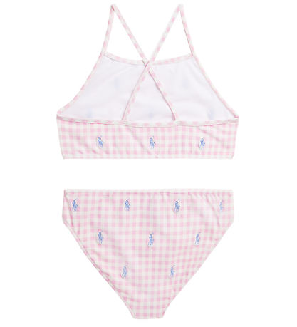 Polo Ralph Lauren Bikini - Pink/Weiß Kariert m. Logos