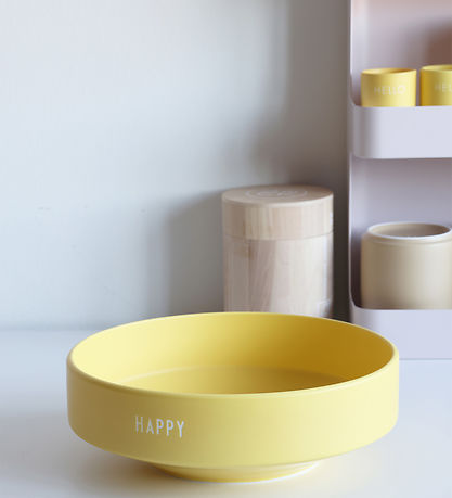 Design Letters Bowl - Large - Favorite - Happy - Yellow