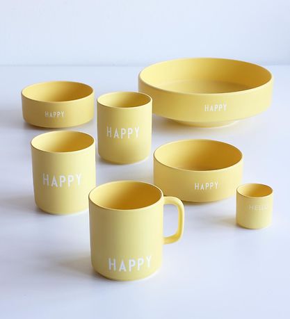 Design Letters Bowl - Large - Favorite - Happy - Yellow