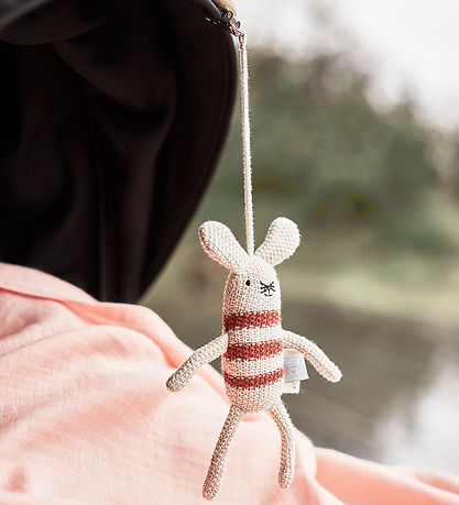 OYOY Pram Clip Toy - Musetti Mouse - Off White/Melange