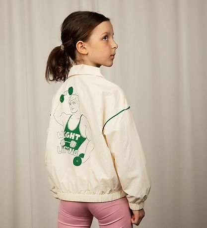 Mini Rodini Jacke - Gewichtheben - Offwhite