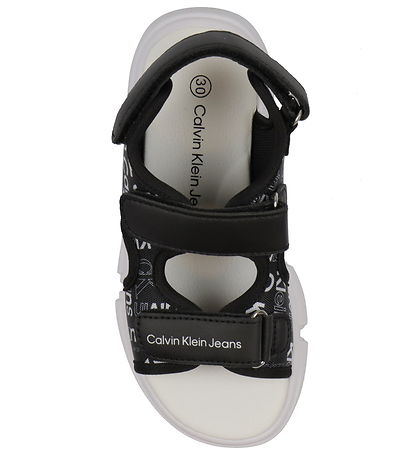 Calvin Klein Sandals - Black w. All-Over Logo