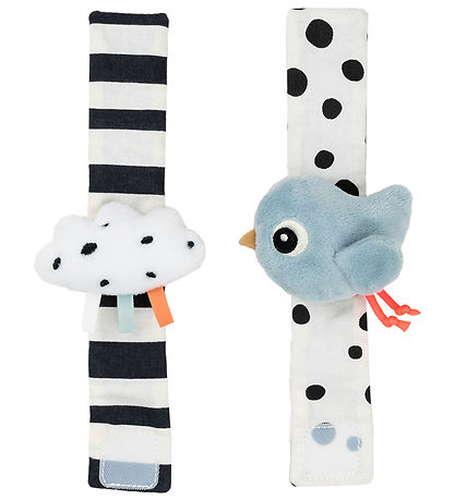 Done by Deer Handgelenkrassel-Set - 2er-Pack - Happy Clouds - Bl