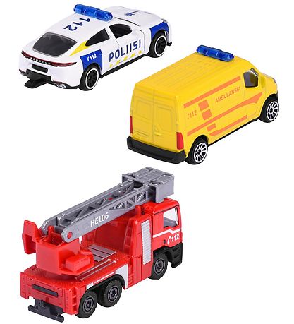 Majorette Leikfang - 3 Partar - Björgunarbílar
