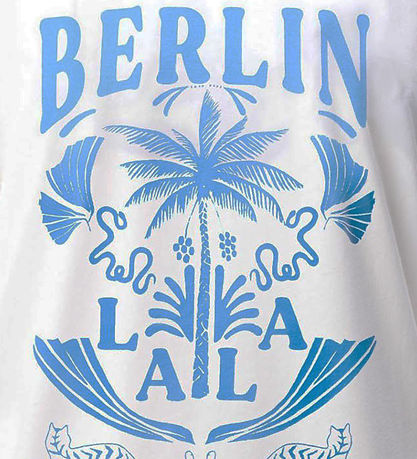 Lala Berlin T-Shirt - Celia - Lala Palm White