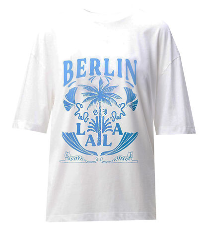 Lala Berlin T-Shirt - Celia - Lala Palm White
