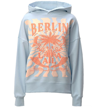 Lala Berlin Kapuzenpullover - Irina - Sunset Palm Kaschmir Blue