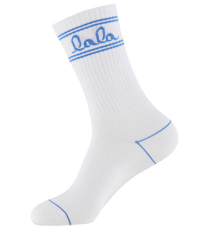 Lala Berlin Socken - Amaya - Weiß m. Blau