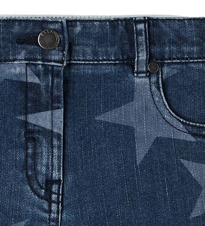 Stella McCartney Kids Denimshorts - Blue/White w. Stars