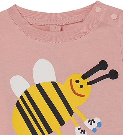 Stella McCartney Kids Stuttermabolur - Bleikt M. Býfluga