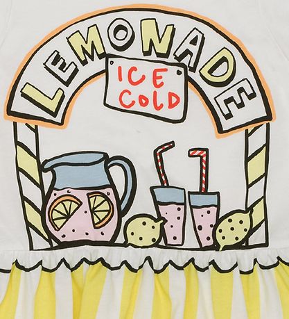 Stella McCartney Kids Kjole - Hvit/Gul m. Lemonade