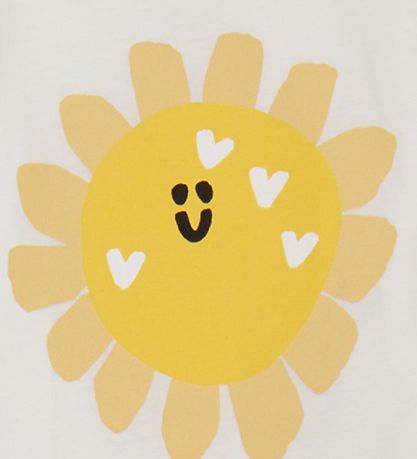 Stella McCartney Kids T-shirt - Vit/Gul m. Sol
