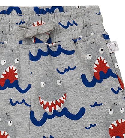 Stella McCartney Kids Sweat Shorts - Grey Melange w. Sharks